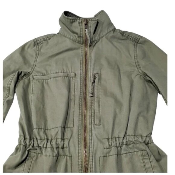 Madewell Olive Green Passage Military Zip Up Utility Button Jacket Coat size S - Picture 2 of 10